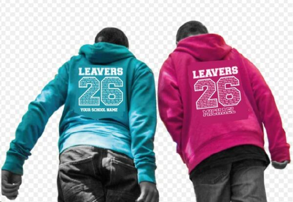 Rear View leavers hoody 2 boys 2026 Queen's Crescent Leavers Hoodies